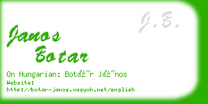 janos botar business card